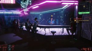 Cyberpunk 2077 mision la información siéntate en el bar