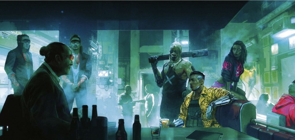 Pandillas reunidas en Cyberpunk 2077
